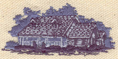 Embroidery Design: House 2.42w X 1.14h