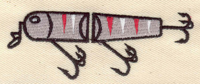 Embroidery Design: Fishing Lure 3.52w X 1.31h