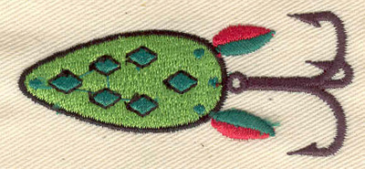 Embroidery Design: Fishing Lure 2.96w X 1.17h