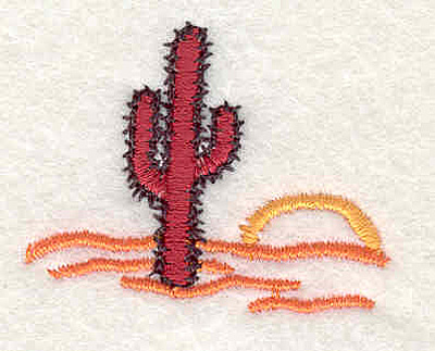 Embroidery Design: Cactus sunset1.33"H x 1.68"W