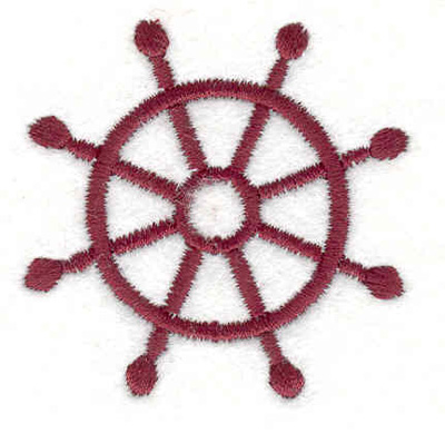 Embroidery Design: Ship wheel E 1.87"w X 1.84"h