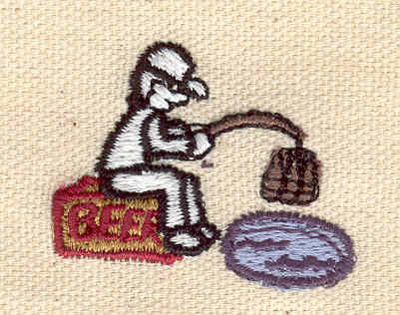 Embroidery Design: Ice fisherman 1.50w X 1.24h