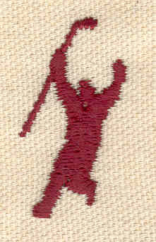 Embroidery Design: Hockey Player 0.76w X 1.43h