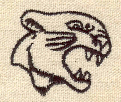 Embroidery Design: Cougar head 1.79w X 1.53h
