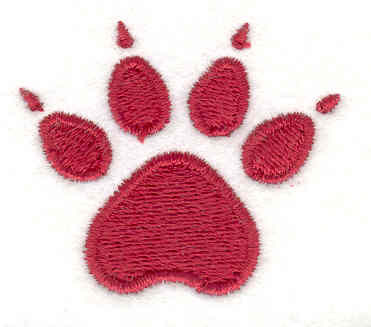 Embroidery Design: Paw1.36w X 1.50h