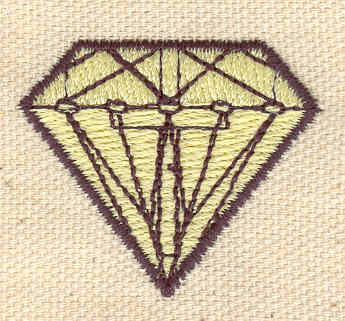Embroidery Design: Diamond 1.53w X 1.31h