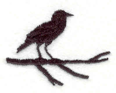 Embroidery Design: Bird On Branch 1.37w X 1.76h