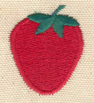 Embroidery Design: Strawberry 1.27w X 1.53h