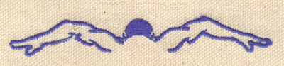 Embroidery Design: Swimmer   3.94w X 0.55h