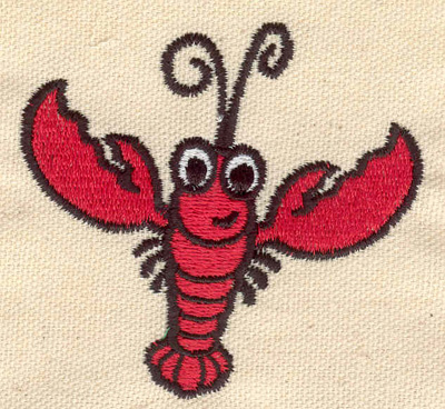 Embroidery Design: Lobster cartoon 2.89w X 2.69h