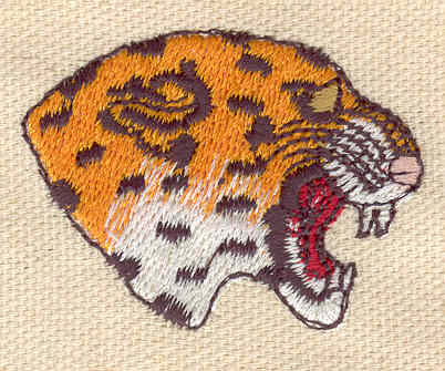 Embroidery Design: Leopard head 1.81w X 1.40h