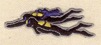 Embroidery Design: Scuba divers 2.56w X 0.86h