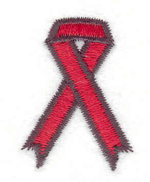 Embroidery Design: AIDS Ribbon1.47w X 1.11h