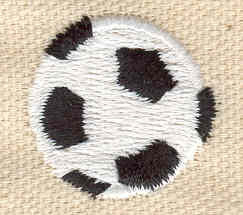 Embroidery Design: Soccer ball 0.95w X 0.94h