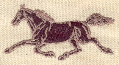 Embroidery Design: Horse running 2.88w X 1.46h