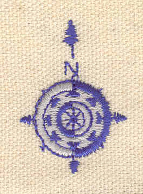 Embroidery Design: Compass 1.00w X 1.43h