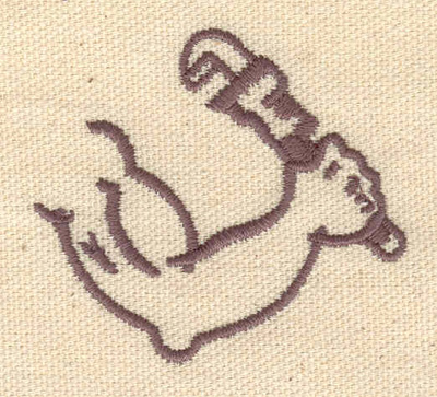 Embroidery Design: Plumber's arm 2.24w X 2.02h
