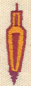 Embroidery Design: Plumb line 0.42w X 1.63h