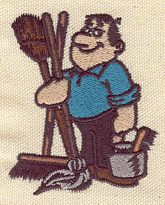 Embroidery Design: Janitor 2.35w X 2.82h