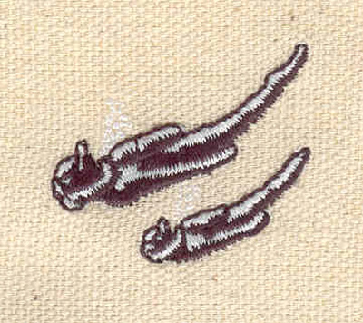 Embroidery Design: Scuba divers1.27w X 1.11h