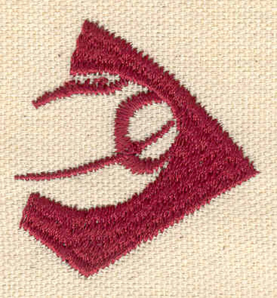 Embroidery Design: Football stylized 1.61w X 1.76h