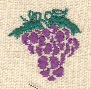 Embroidery Design: Grapes 1.21w X 1.20h