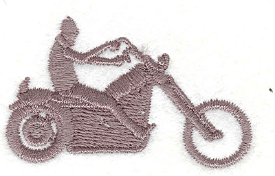 Embroidery Design: Motorcycle Rider 1.28" X 2.13"