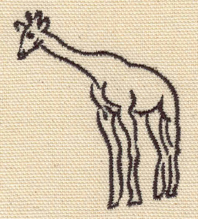 Embroidery Design: Giraffe outline 1.99w X 2.40h