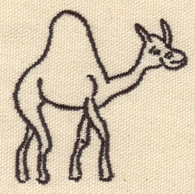 Embroidery Design: Camel outline 2.28w X 2.31h