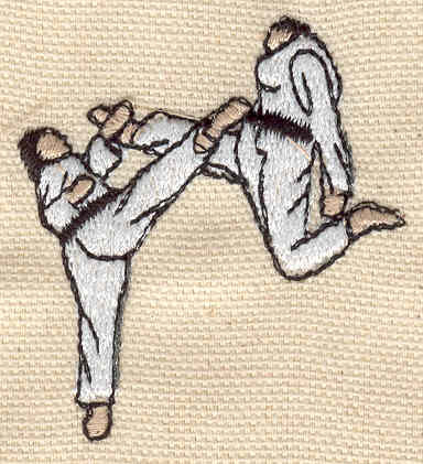 Embroidery Design: Tae Kwon Do combatants 1.77w X 2.00h