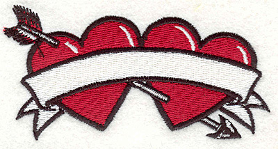Embroidery Design: Hearts4.08" x 2.02"