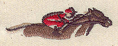 Embroidery Design: Jockey on horse1.91in. H x 0.57in. W