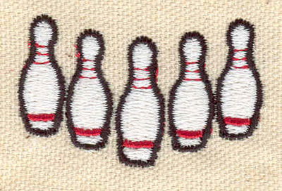 Embroidery Design: Bowling pins  1.13w X 1.85h