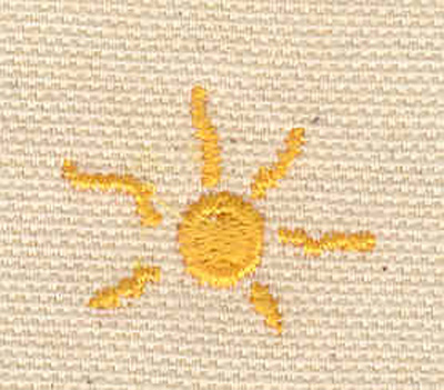 Embroidery Design: Mini sun 0.76w X 0.98h