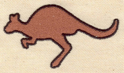 Embroidery Design: Kangaroo leaping 1.93w X 3.44h