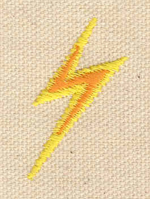 Embroidery Design: Lightning 1.41w X 0.89h