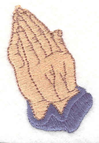 Embroidery Design: Hands praying 2.13"w X 1.53"h