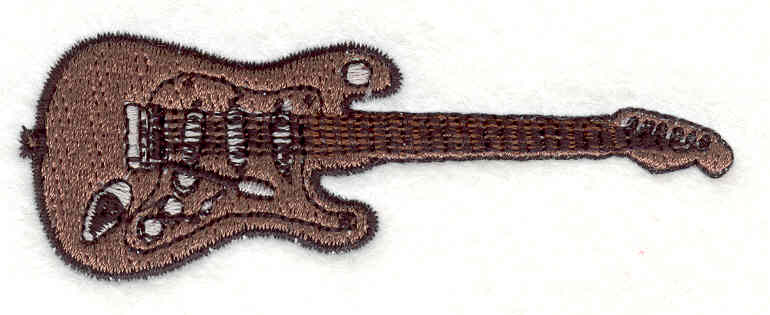 Embroidery Design: Guitar 2 3.55" X 1.27"