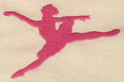 Embroidery Design: Ballerina leaping 2.36w X 3.60h