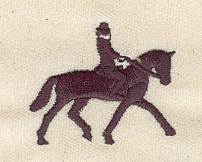 Embroidery Design: Horse and rider dressage1.69in. H x 1.36in. W