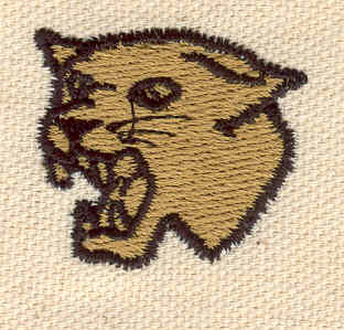 Embroidery Design: Cougar head 1.12w X 1.25h