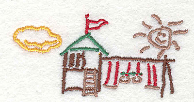 Embroidery Design: Playground 1.49"w X 3.05"h