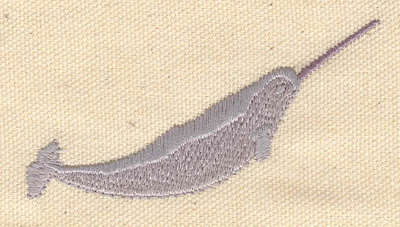 Embroidery Design: Narwhal whale1.80w X 2.94h