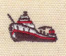Embroidery Design: Tugboat 0.60w X 1.00h