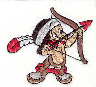Embroidery Design: Indian Boy 1.97"w X 2.25"h