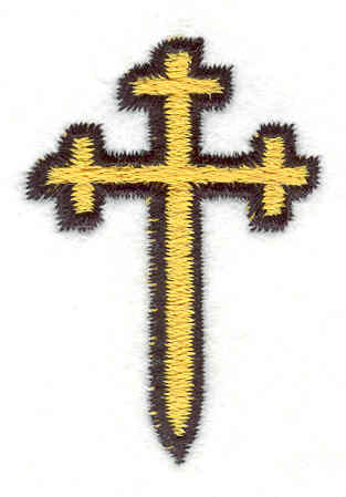 Embroidery Design: Cross K 1.91"w X 1.35"h