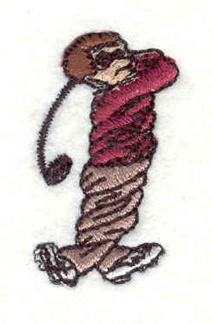 Embroidery Design: Golfer H 1.46"w X 0.83"h