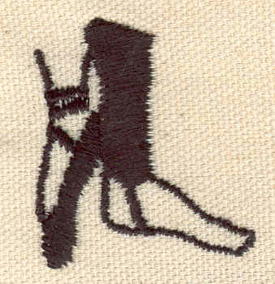 Embroidery Design: Ballet feet 1.53w X 1.36h