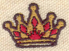 Embroidery Design: Crown 0.79w X 1.11h