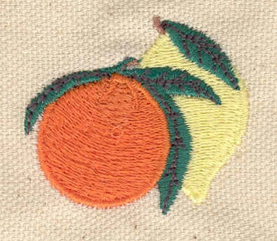 Embroidery Design: Orange and lemon 1.39w X 1.61h
